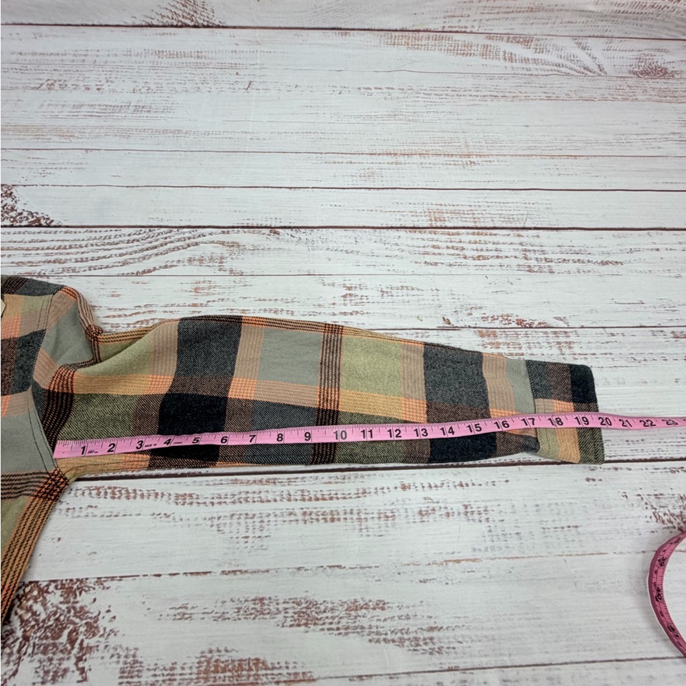 Prana Women’s Size Small Sage Golden Canyon Flannel Button Down Shirt - Picture 10 of 15